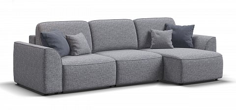 Угловой диван Кинг Рогожка Венто серый