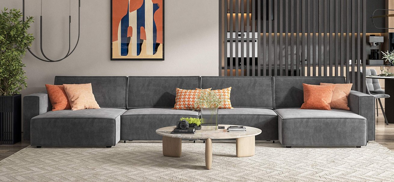 Босс Софт Модуль спальное место велюр Монолит серый