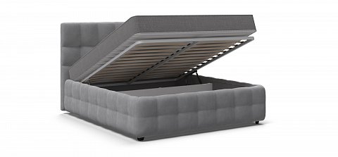Босс Кровать+ПМ 160*200 велюр Монолит сталь 3