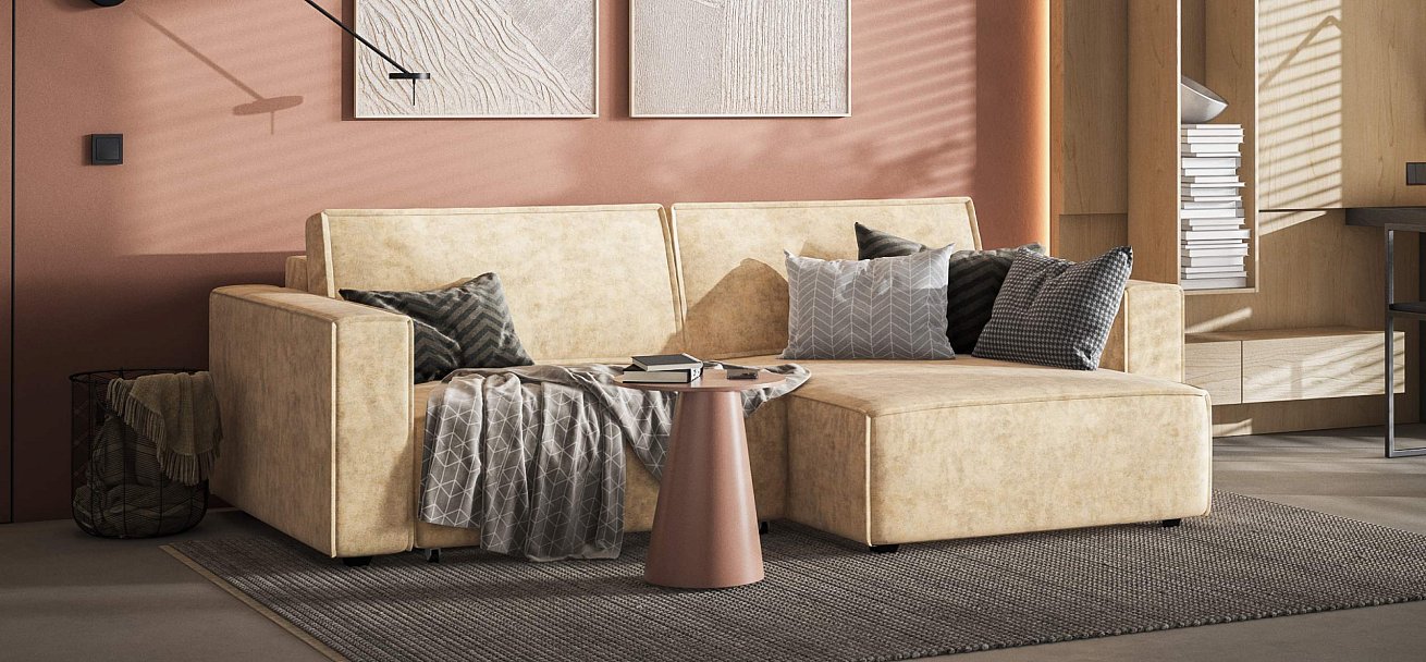 Угловой диван Босс Софт Модуль велюр Роял шампань