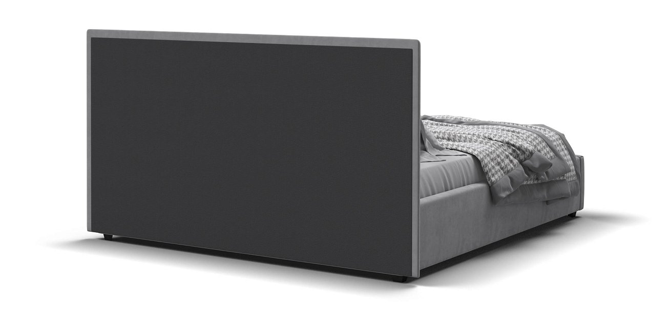 Фрея Кровать+ПМ 160*200 велюр Монолит сталь