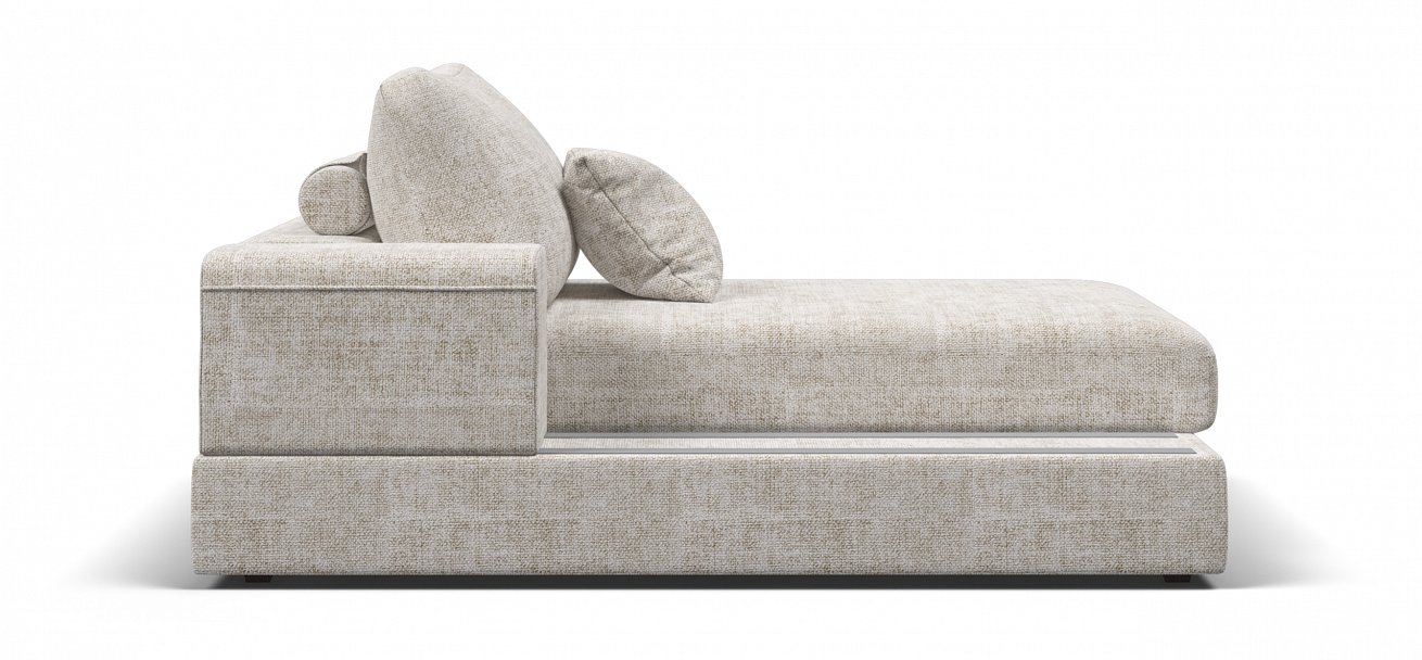 Босс Модуль оттоманка левая Шенилл Смарт кварц