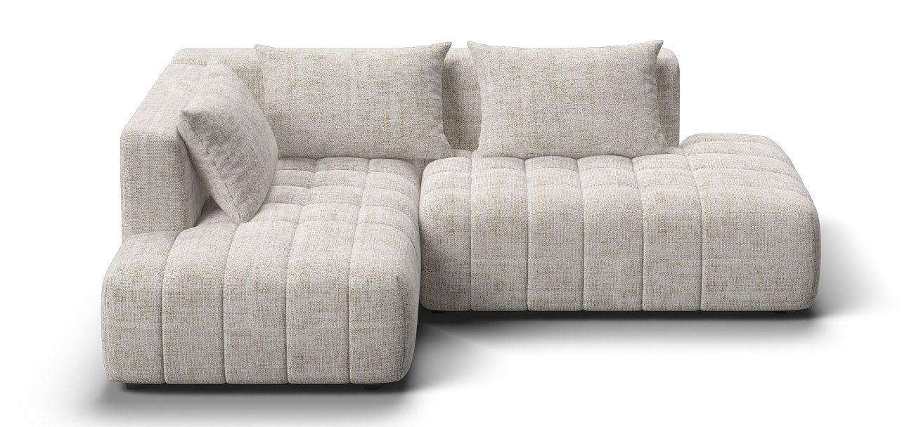 Угловой диван левый Босс Твин Шенилл Смарт кварц