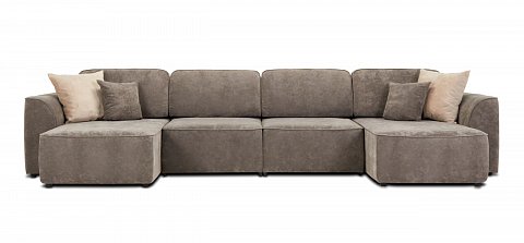 П-образный диван Кинг Модуль велюр Роял тауп 2