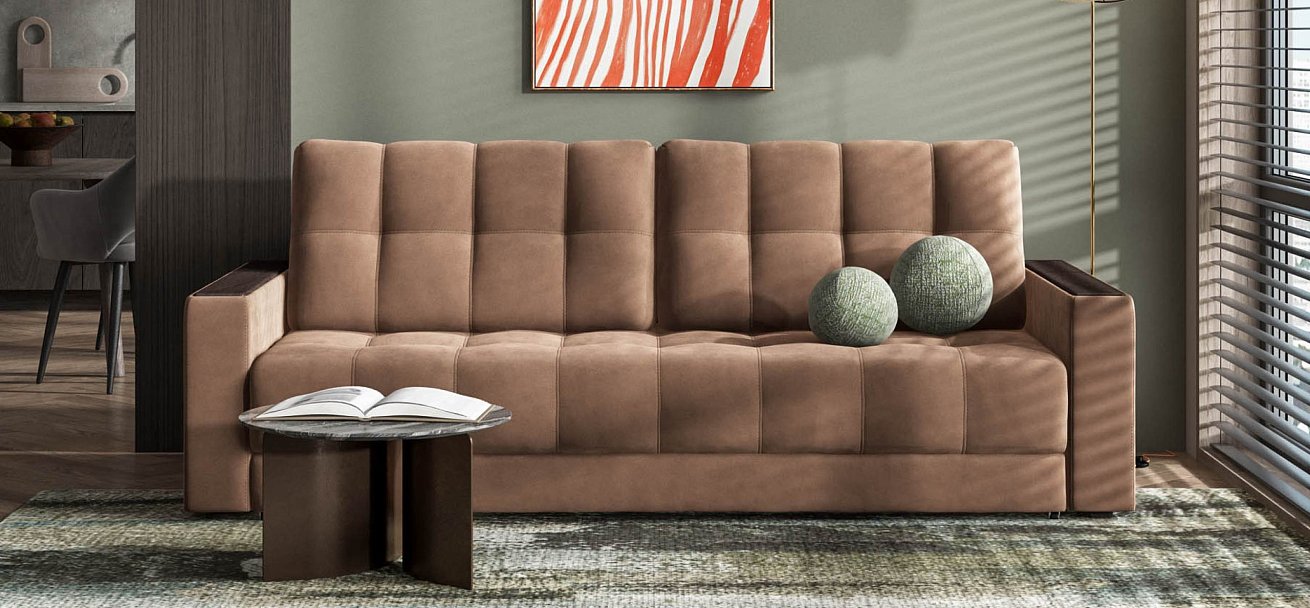 Диван Босс велюр Монолит мокко