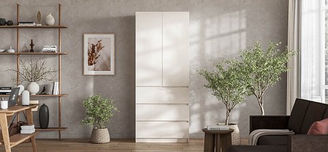 Идея 90 шкаф распашной 2Д+ящики Кашемир 2