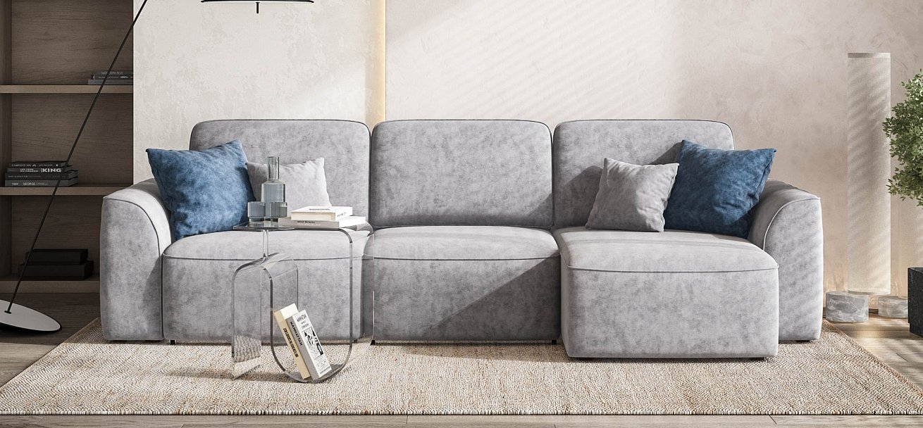 Угловой диван Кинг велюр Роял агат