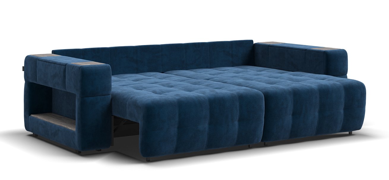 Диван Босс ХО велюр Монолит синий / Камень