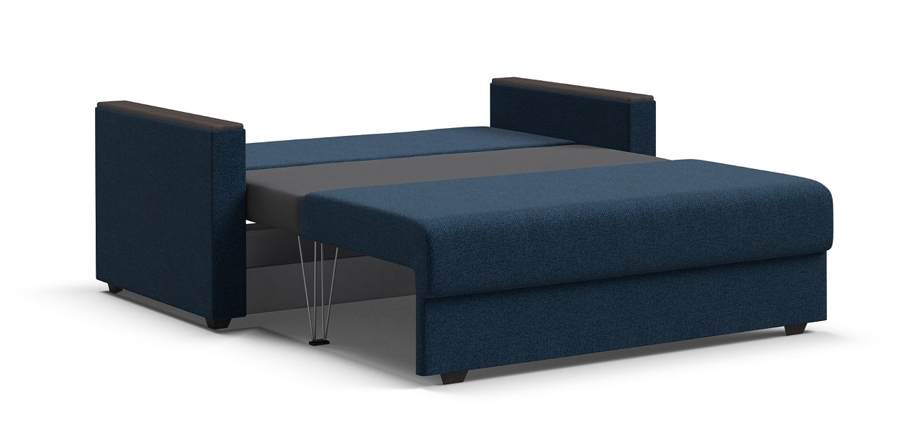 Диван Атланта двухместный Рогожка Мальмо синий