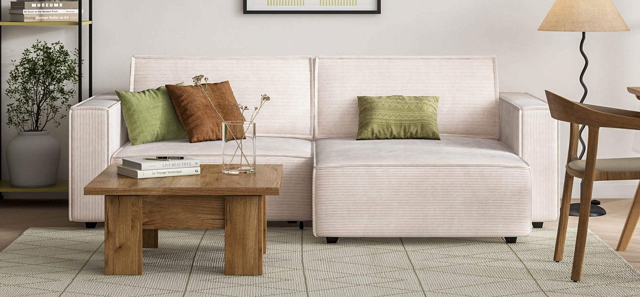 Босс Софт Модуль спальное место Вельвет Корд бежевый