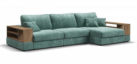 Угловой диван-кровать Босс Модуль ХЛ Шенилл Глосс минт