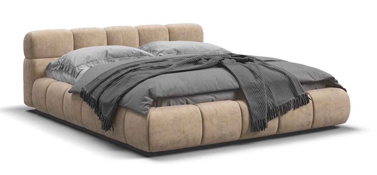 Босс Дрим Кровать+ПМ 160*200 велюр Роял шампань