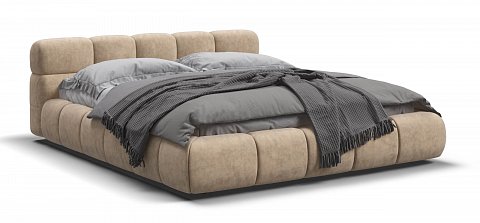 Босс Дрим Кровать+ПМ 160*200 велюр Роял шампань 1