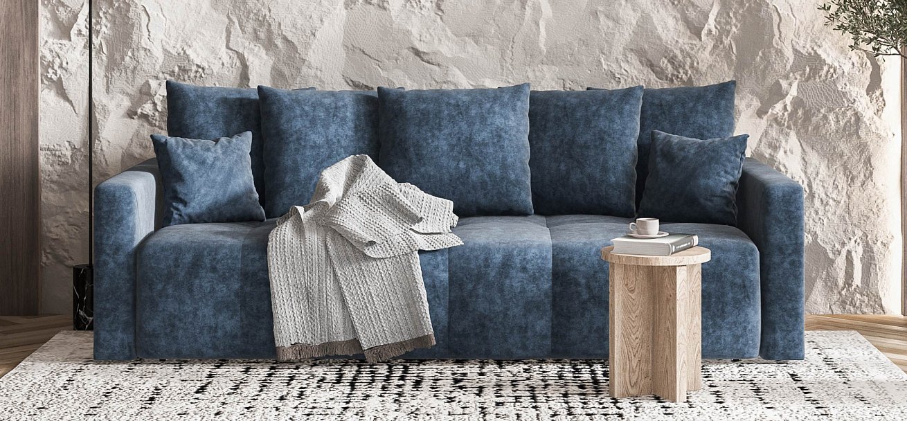 Диван Босс Тренд велюр Роял синий