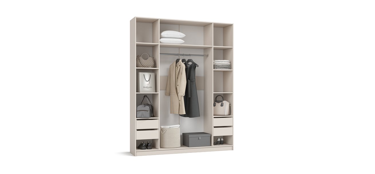 Босс Стандарт 180*236 шкаф распашной 4Д+ящики Кашемир