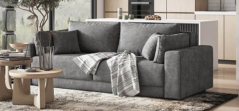 Диван Босс Прайм Шенилл Клауд графит 2