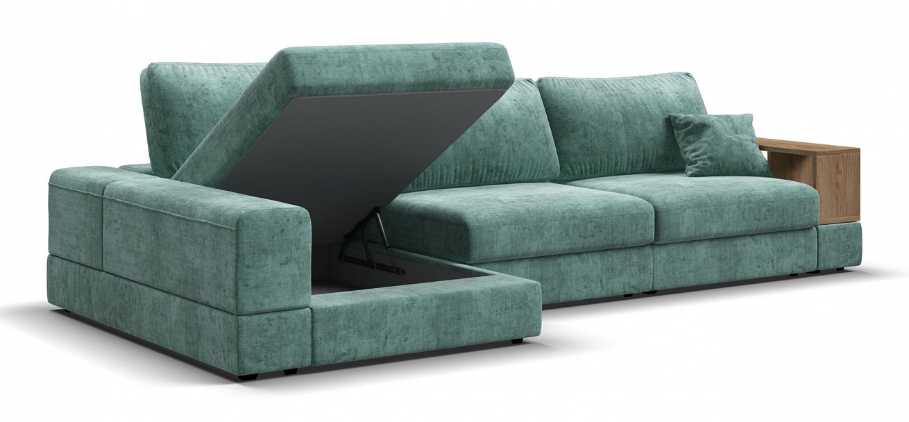 Угловой диван-кровать Босс Модуль ХЛ Шенилл Глосс минт