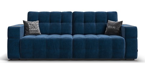 Диван Босс ХО велюр Монолит синий / Камень 1
