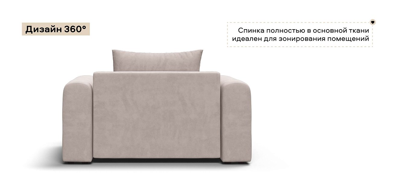 Кресло Ричмонд Модуль велюр Монолит латте