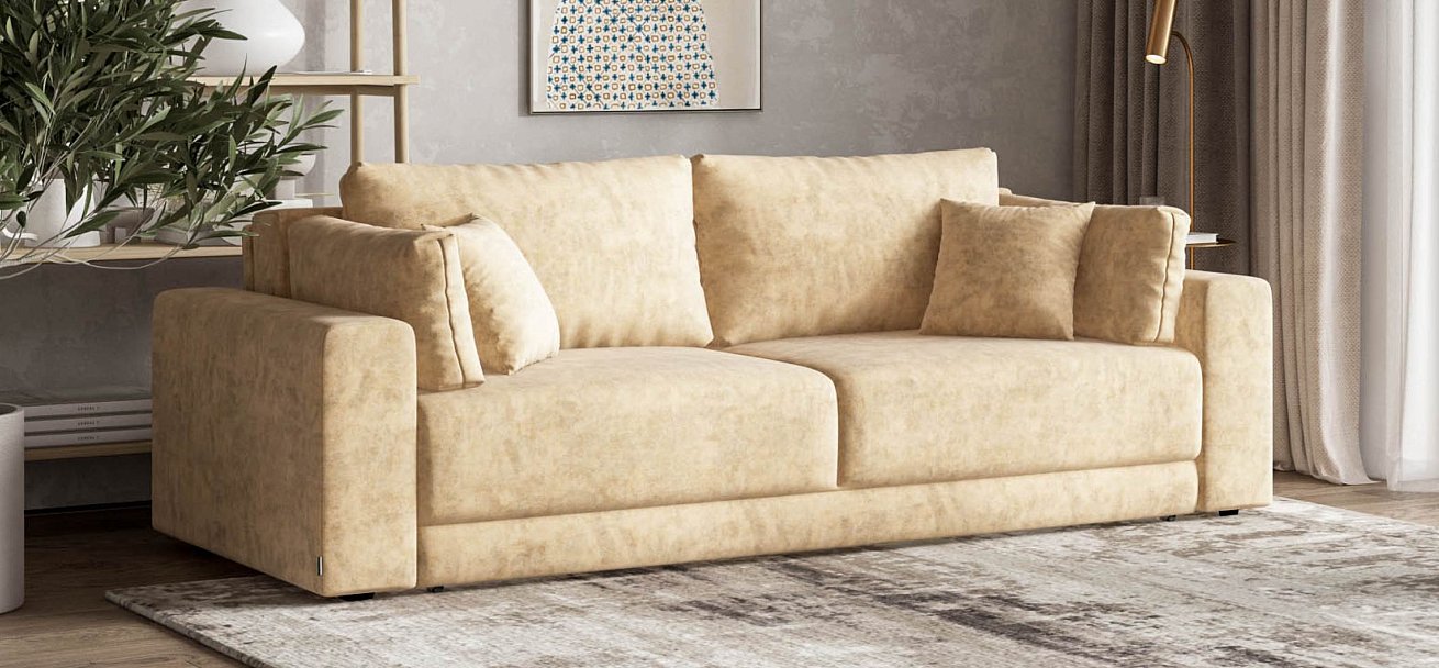 Диван Босс Прайм велюр Роял шампань