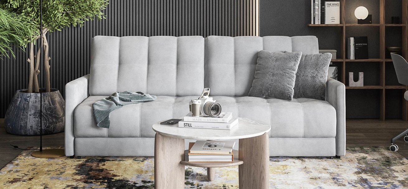 Диван Босс Лофт велюр Монолит сталь