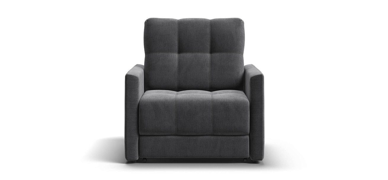 Босс Лофт кресло-кровать велюр Монолит серый