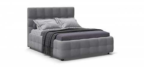 Босс Кровать+ПМ 140*200 велюр Монолит сталь 1