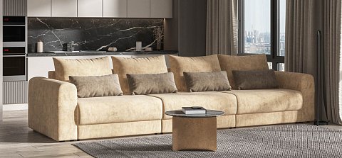 Модульный диван Ричмонд Модуль Макс велюр Роял шампань 2