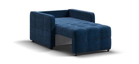 Кресло-кровать Денди Слим велюр Монолит синий 3