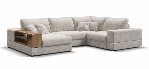 П-образный диван-кровать Босс Модуль Шенилл Смарт кварц