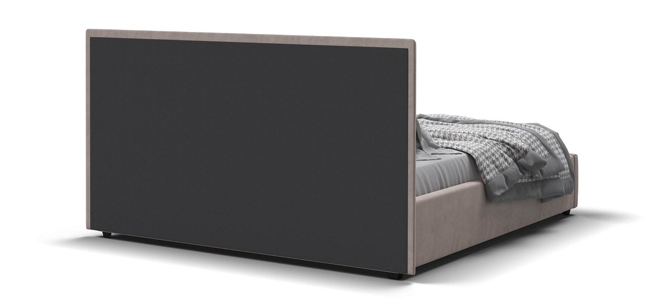 Фрея Кровать+ПМ 160*200 велюр Монолит латте