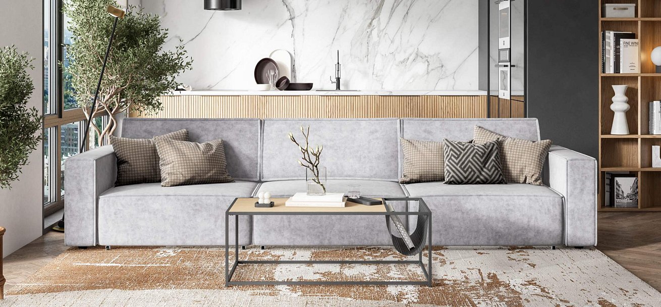 Диван Босс Софт Модуль Макс велюр Роял агат