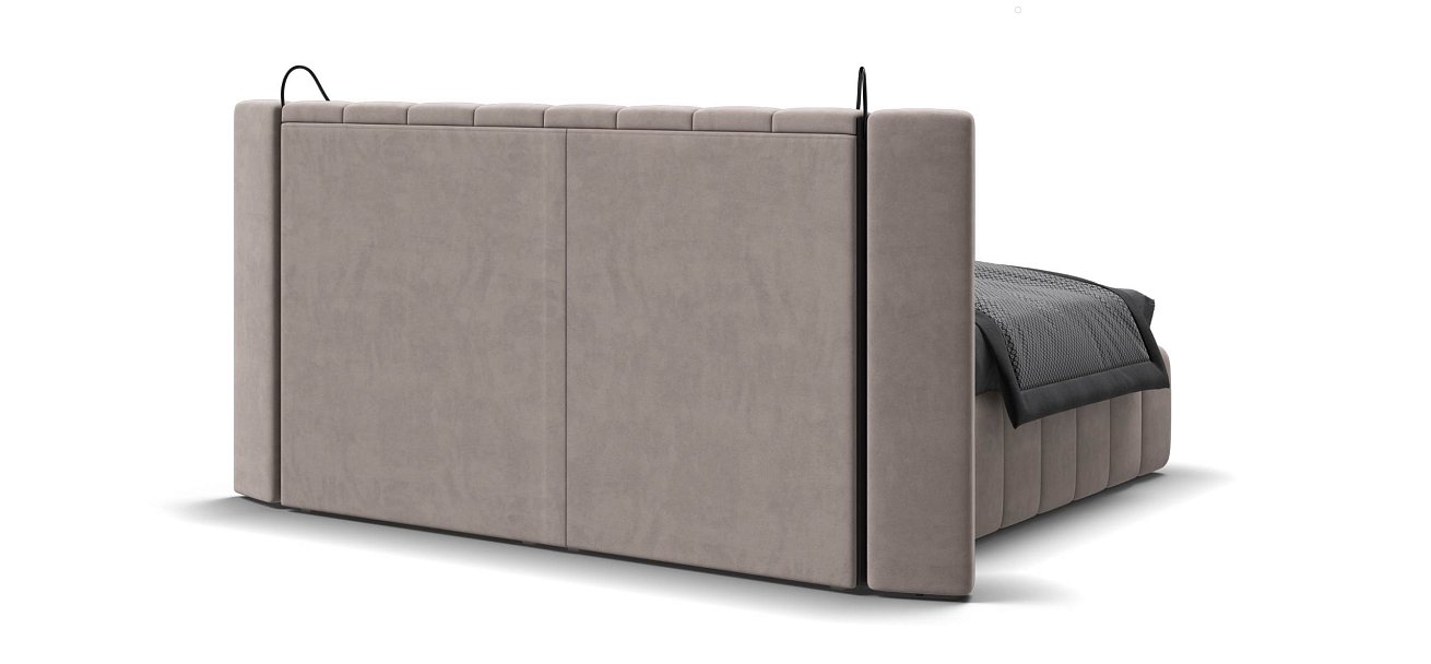 Босс ХО Кровать 180*200 велюр Монолит латте