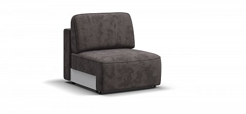 Кинг Модуль спальное место велюр Алькантара серый