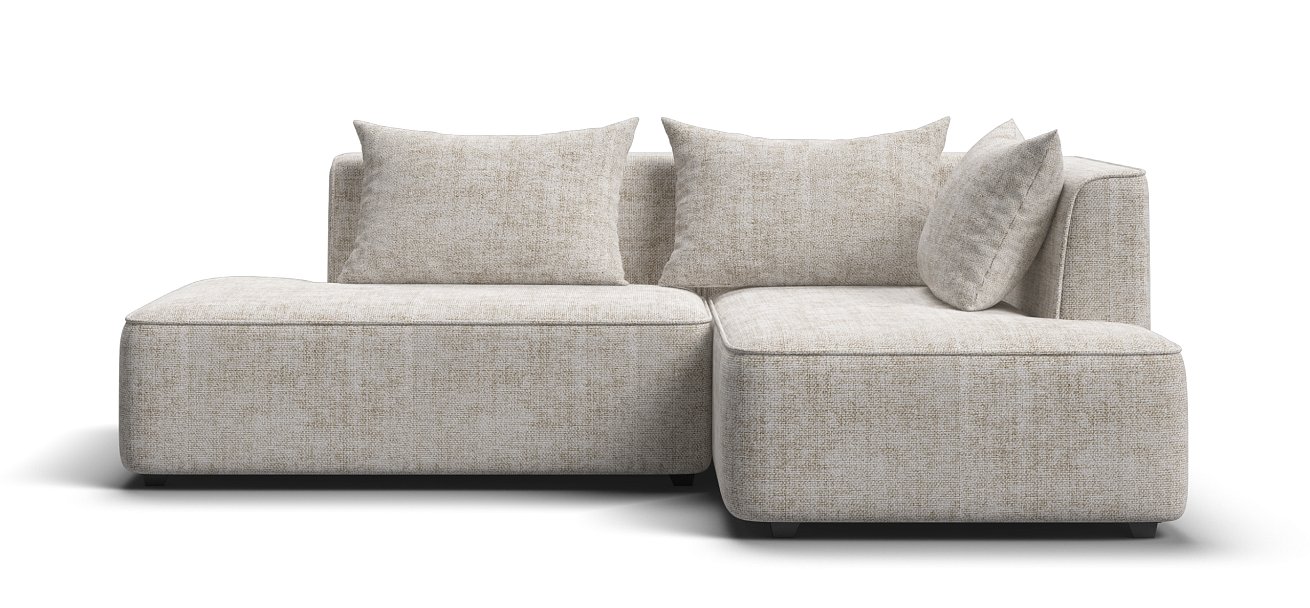 Угловой диван правый Кинг Твин Шенилл Смарт кварц