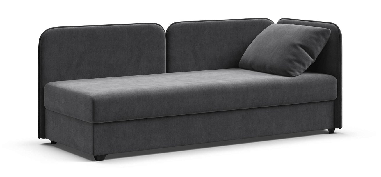 Тахта Ирис велюр Монолит серый