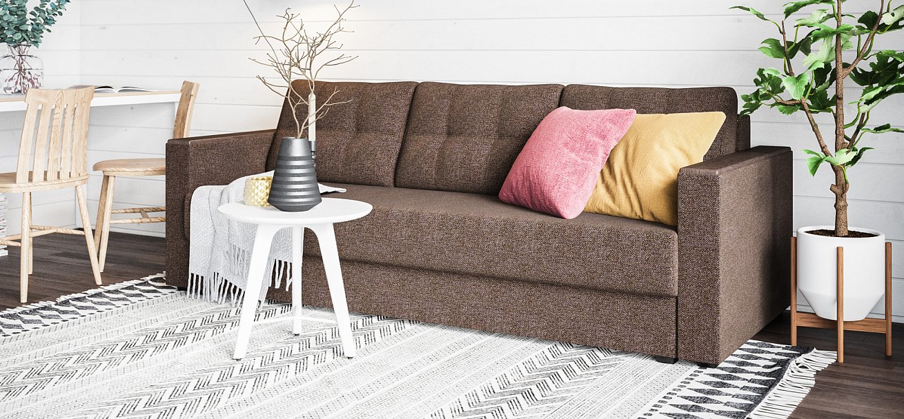 Диван Атланта Рогожка Мальмо шоколад