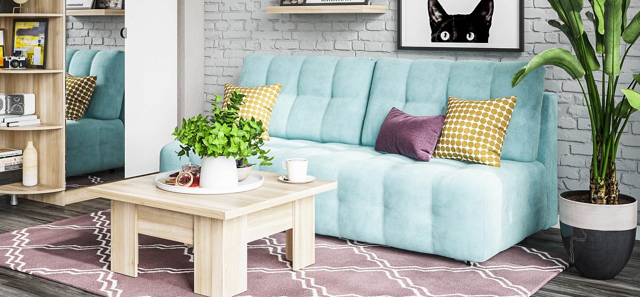 Диван Босс Мини велюр Монолит аква