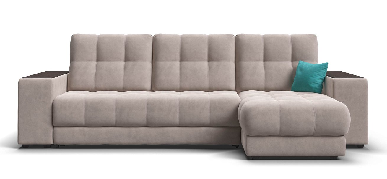 Угловой диван Босс ХЛ велюр Монолит латте