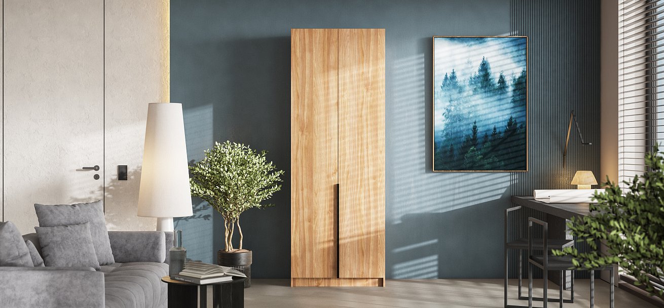 Рим 80 шкаф распашной 2Д 01 Орех Селект