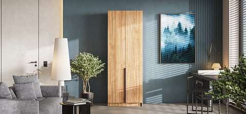 Рим 80 шкаф распашной 2Д 01 Орех Селект 2