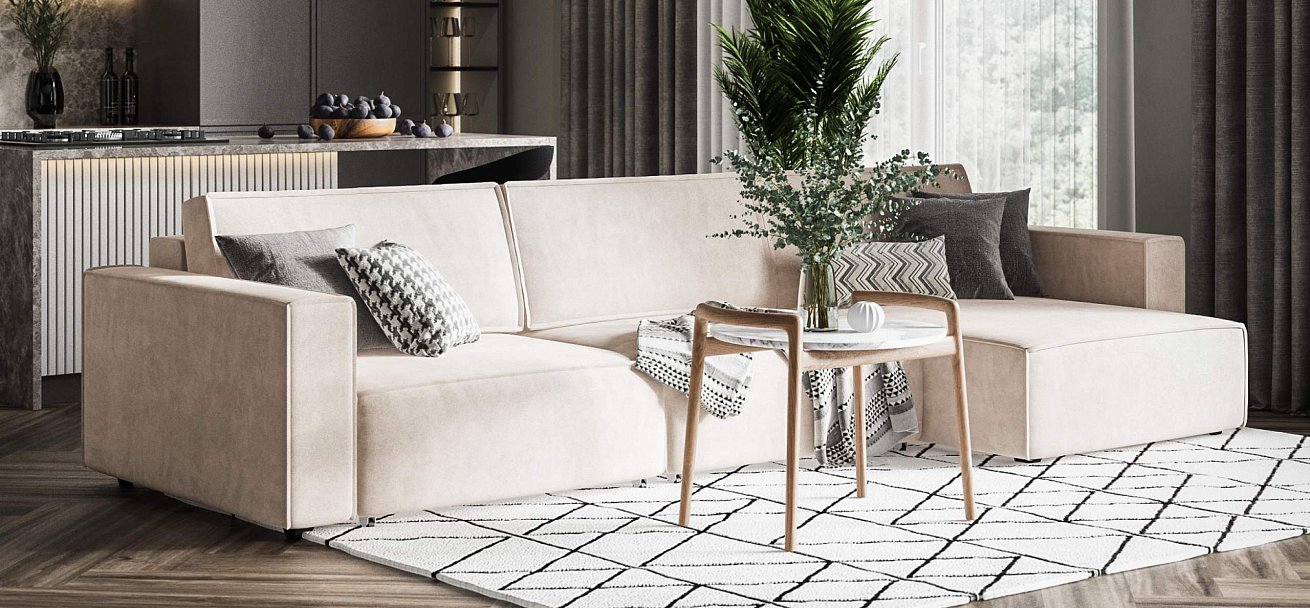 Босс Софт Модуль спальное место велюр Монолит латте