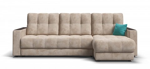 Угловой диван Босс Классик велюр Алькантара пепел 1