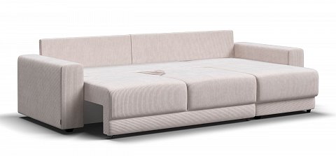 Угловой диван Босс Прайм ХЛ Вельвет Корд бежевый 3