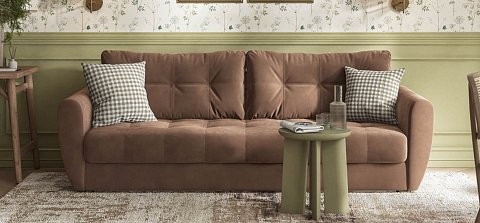 Диван Престон велюр Монолит мокко 2