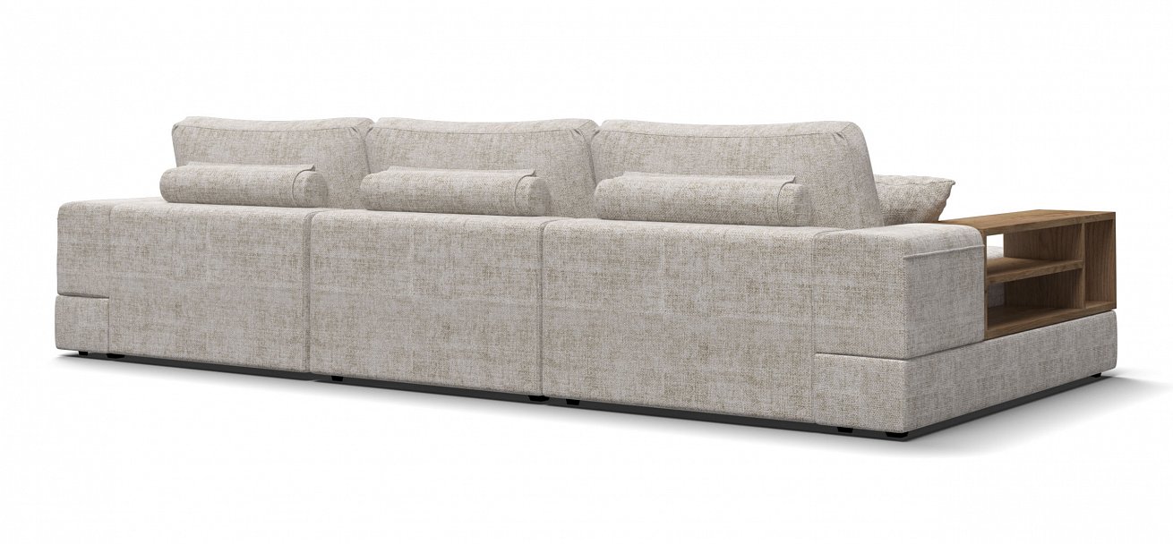 Угловой диван-кровать Босс Модуль ХЛ Шенилл Смарт кварц