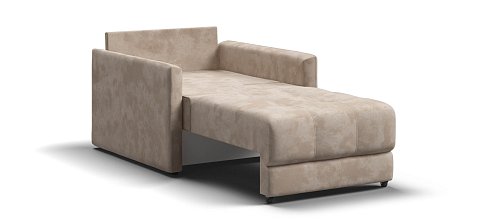 Босс Лофт кресло-кровать велюр Алькантара пепел 3