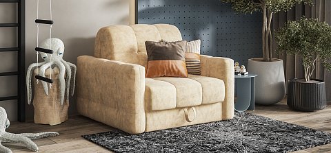 Босс Слип кресло-кровать велюр Роял шампань 2