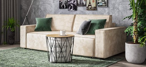 Диван Норд велюр Алькантара пепел 2