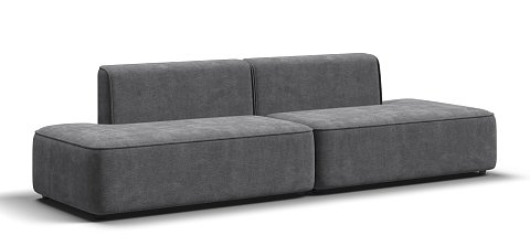 Диван Кинг Твин Шенилл Клауд графит 3